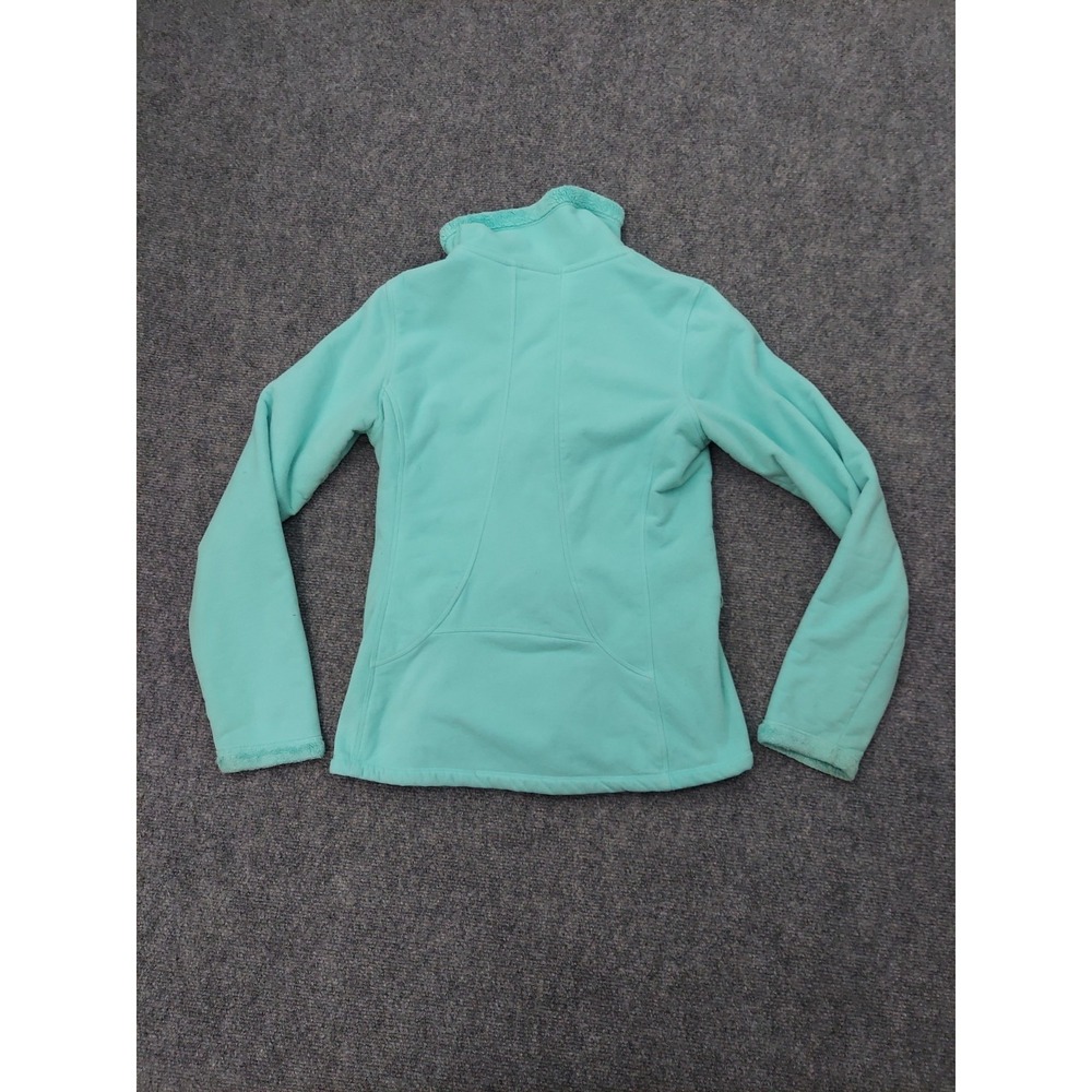 The NORTH FACE Fleece Jacket Womens XS Aqua Blue Full Zip Pockets Mock Neck - Picture 2 of 16